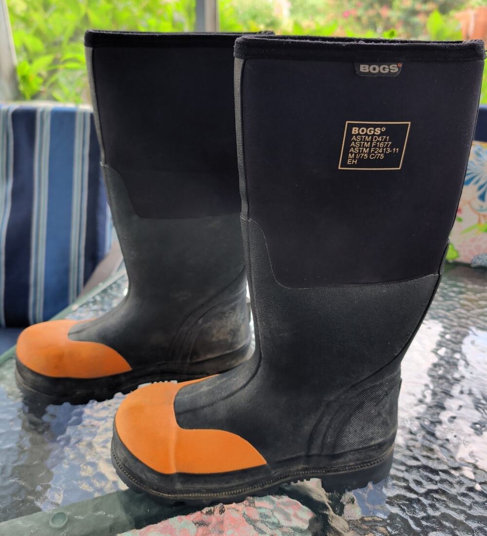 Bogs 16 Inch Steel Toe Eh 7mm Neoprene Waterproof Forge Steel Toe Size 6 Black